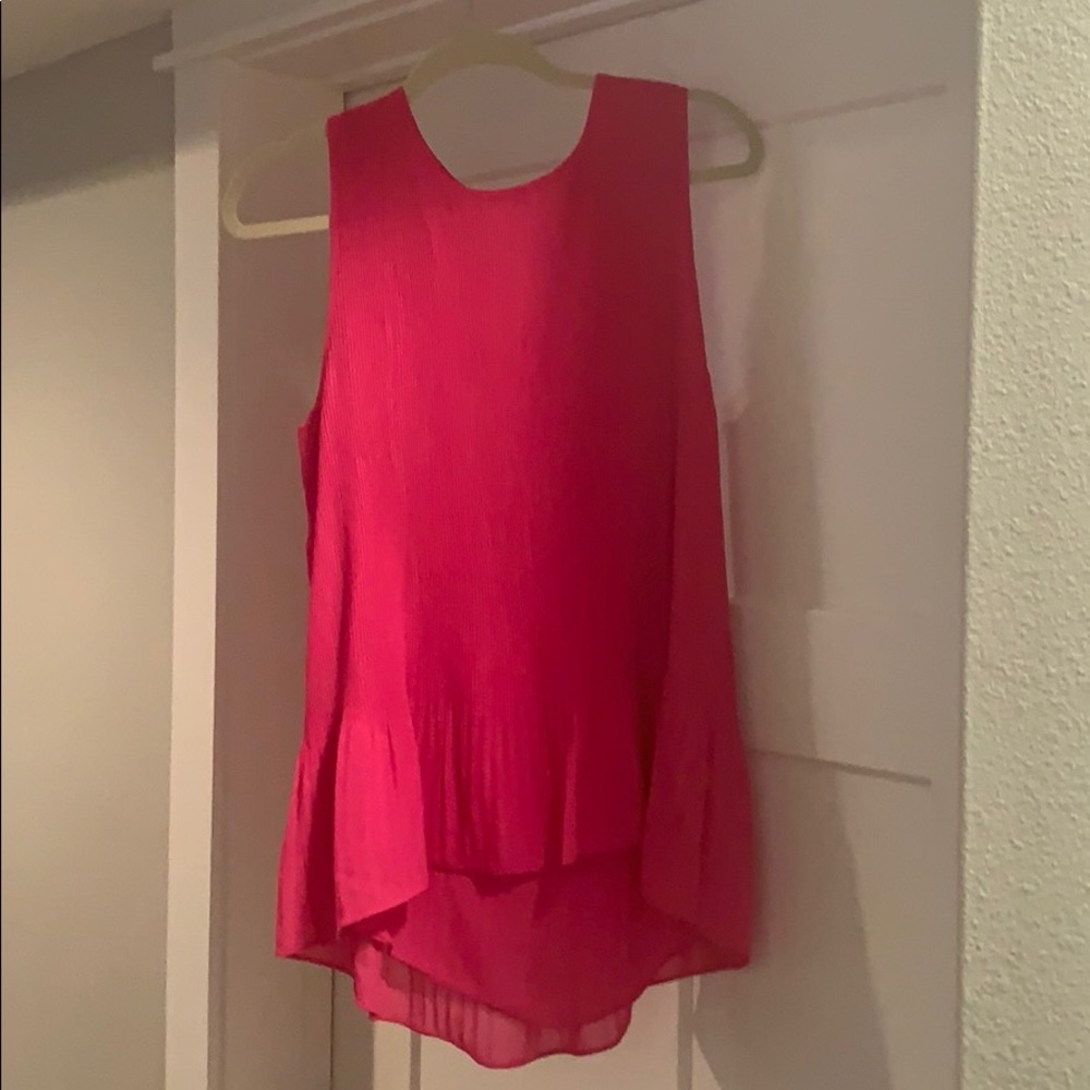 Hot pink tank top blouse